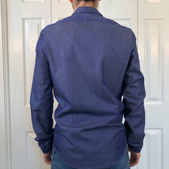 Kris Van Assche Blue Pouch Pocket Shirt 46 - Picture 2 of 8